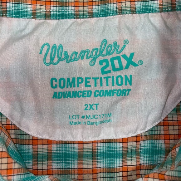 Wrangler 20X Competition Advanced Comfort Button Down Shirt 2XT - Picture 7 of 8
